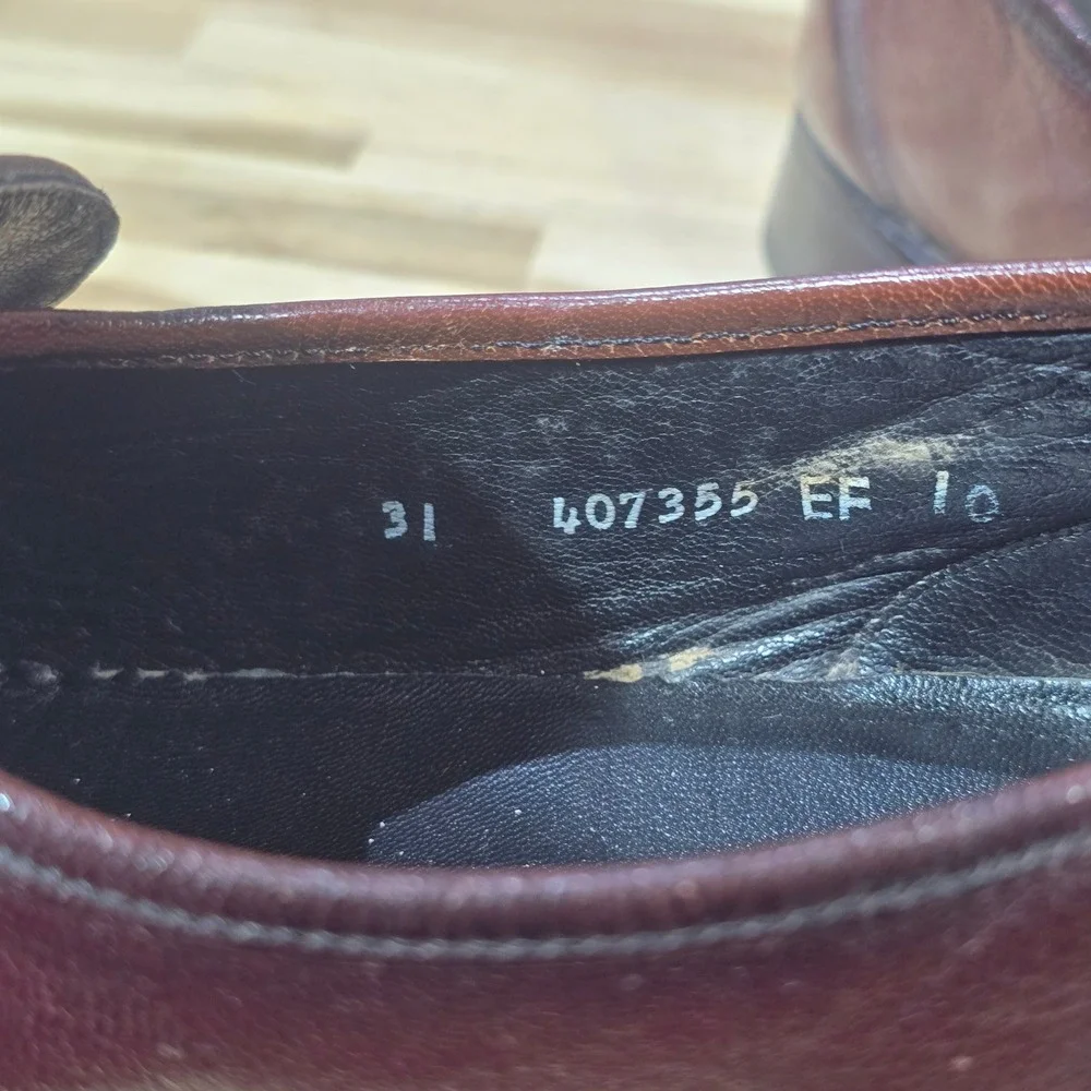 Florsheim Men's Tassel Loafers 10 D Burgundy Oxblood Leather Dress Shoe‎